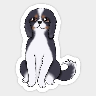 Tricolor cavalier king charles spaniel dog Sticker